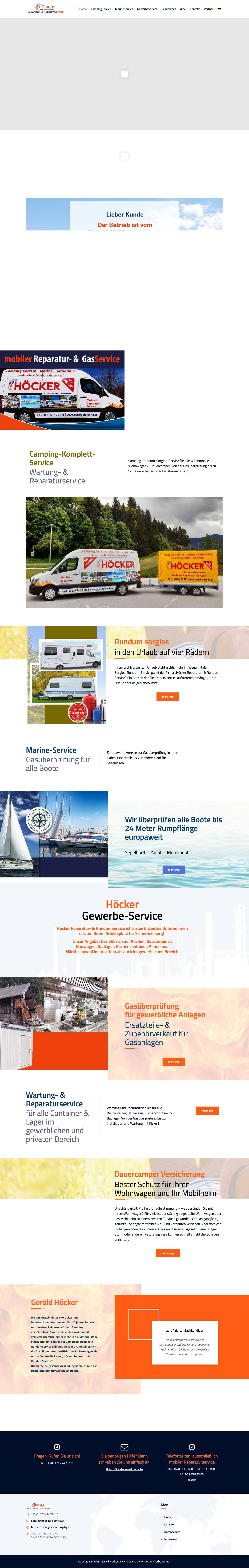Höcker – Reparatur & RundumService – Ausschließlich mobiler Service - Full Screenshot