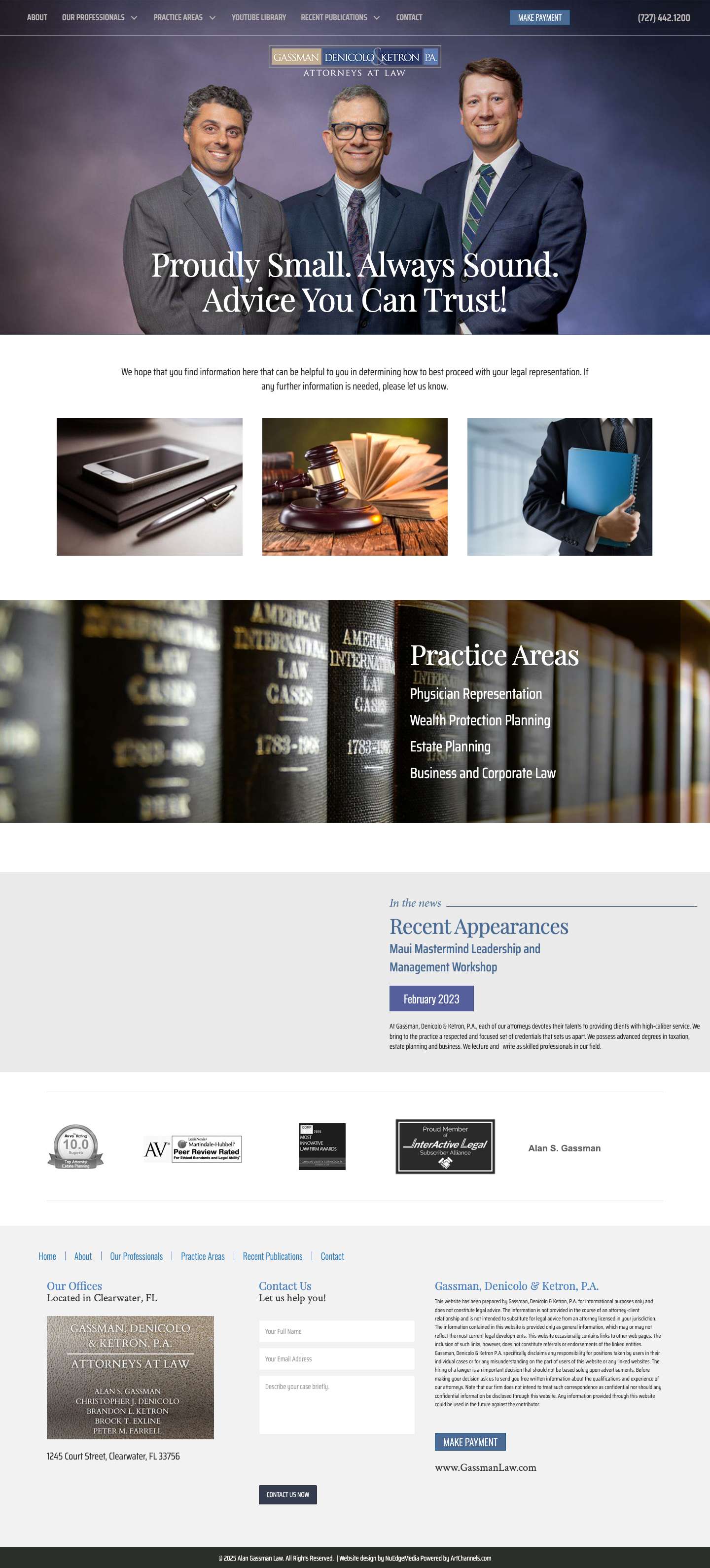 Alan Gassman Law - Tax, Estate Planning & Business Law PA - Full Screenshot