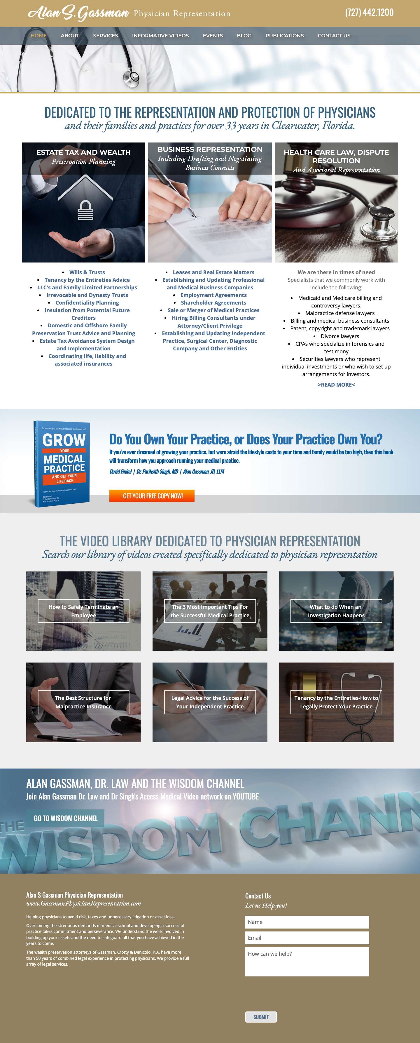 Alan S. Gassman Physician Representation - Full Screenshot