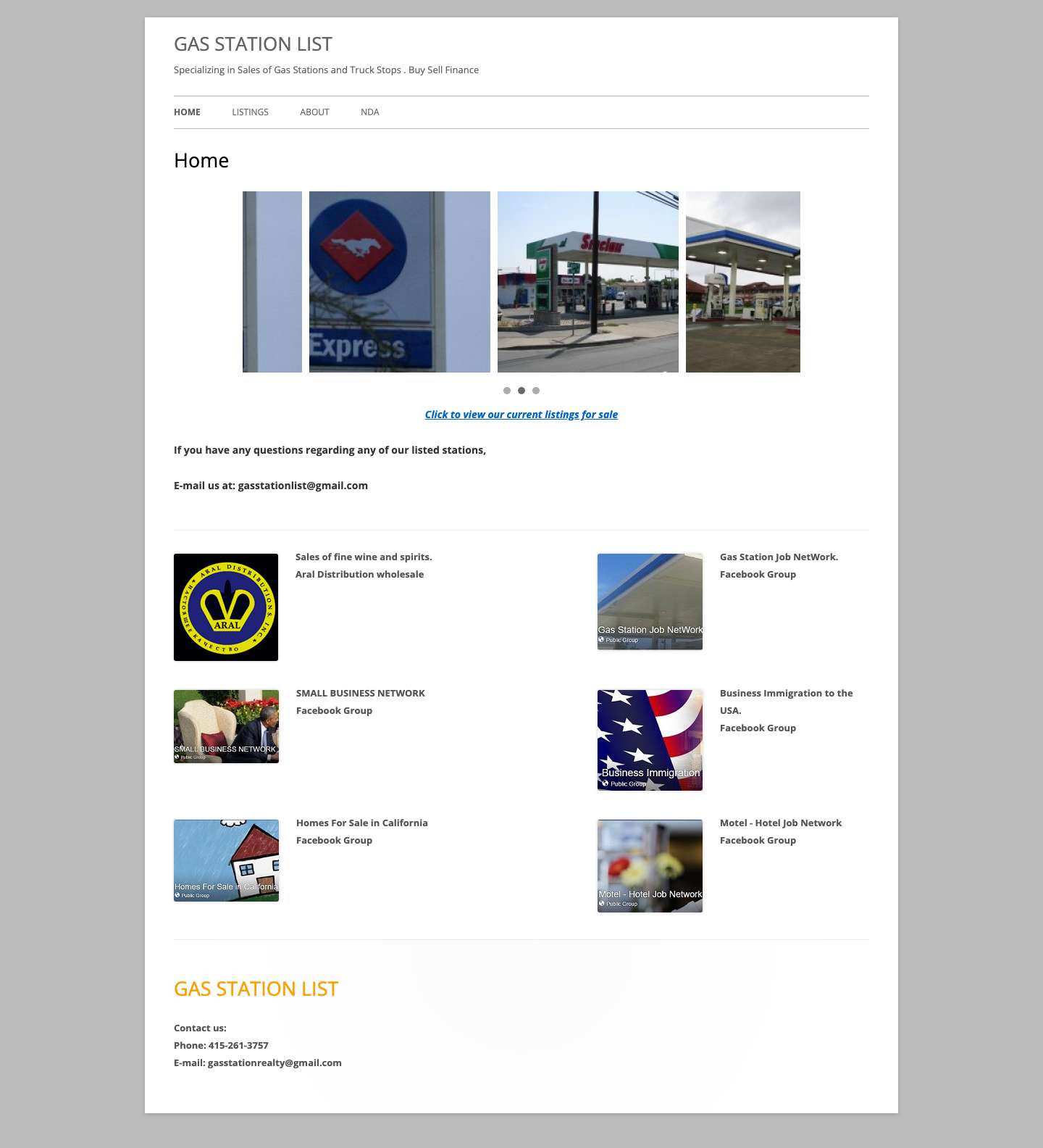 Sales of Gas Stations and Truck Stops . Buy Sell Finance - Full Screenshot