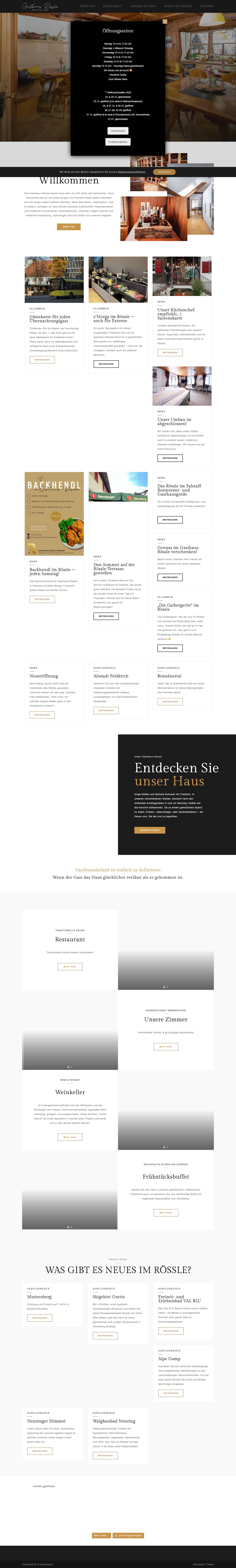 Home - Gasthaus Rössle in Nenzing - Full Screenshot