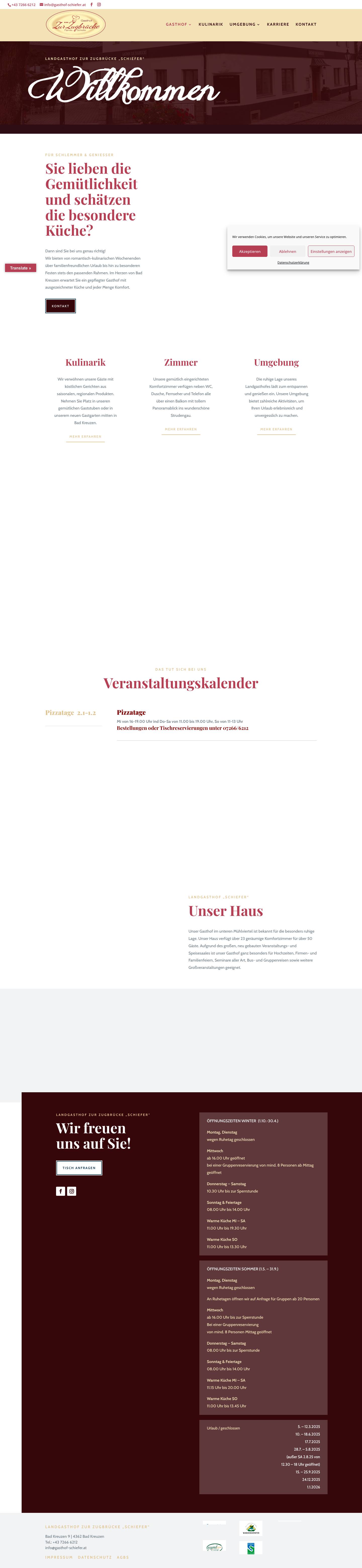 Startseite - Gasthof Schiefer - Full Screenshot