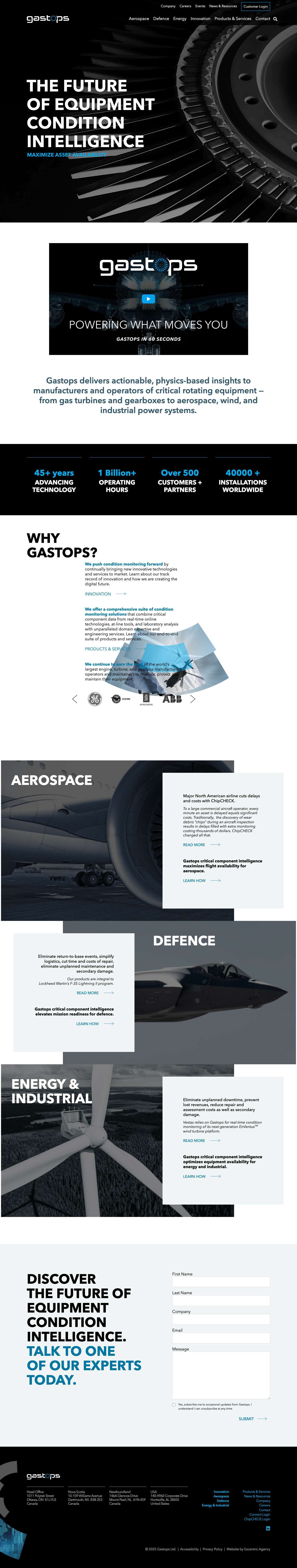 Gastops | Oil Condition Monitoring for Predictive Maintenance - Full Screenshot