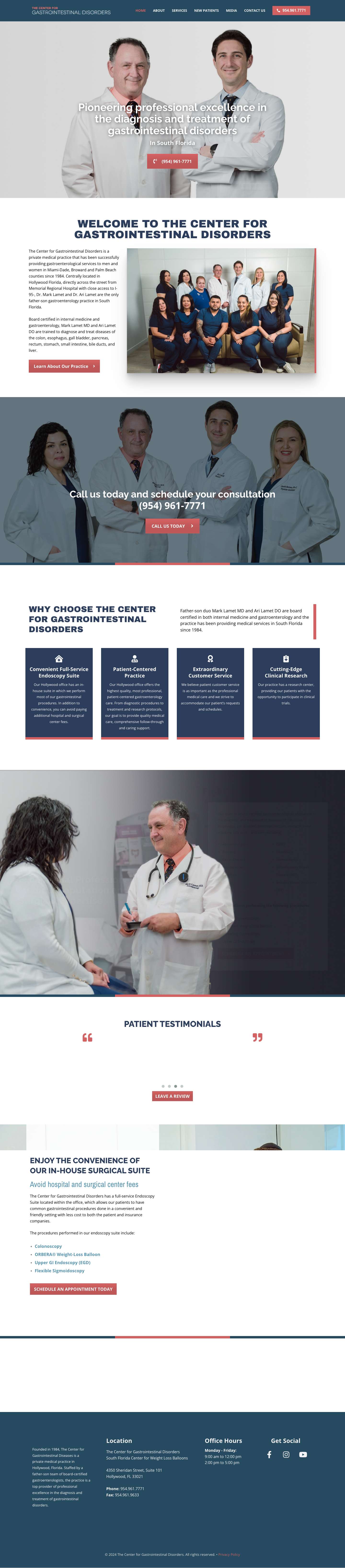 The Center For Gastrointestinal Disorders – The quality care you deserve, from the top physicians - Full Screenshot