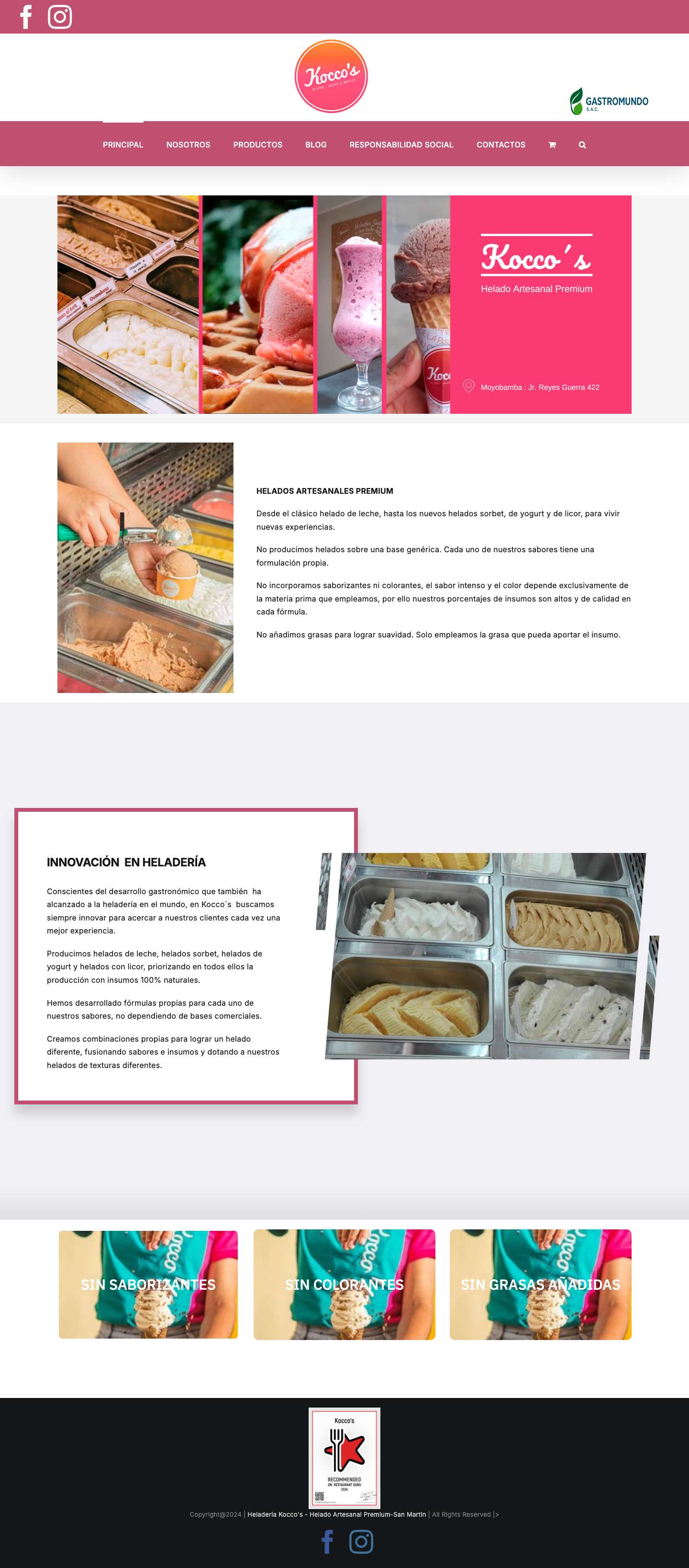 PRINCIPAL - Koccos Helados Premiun - Full Screenshot