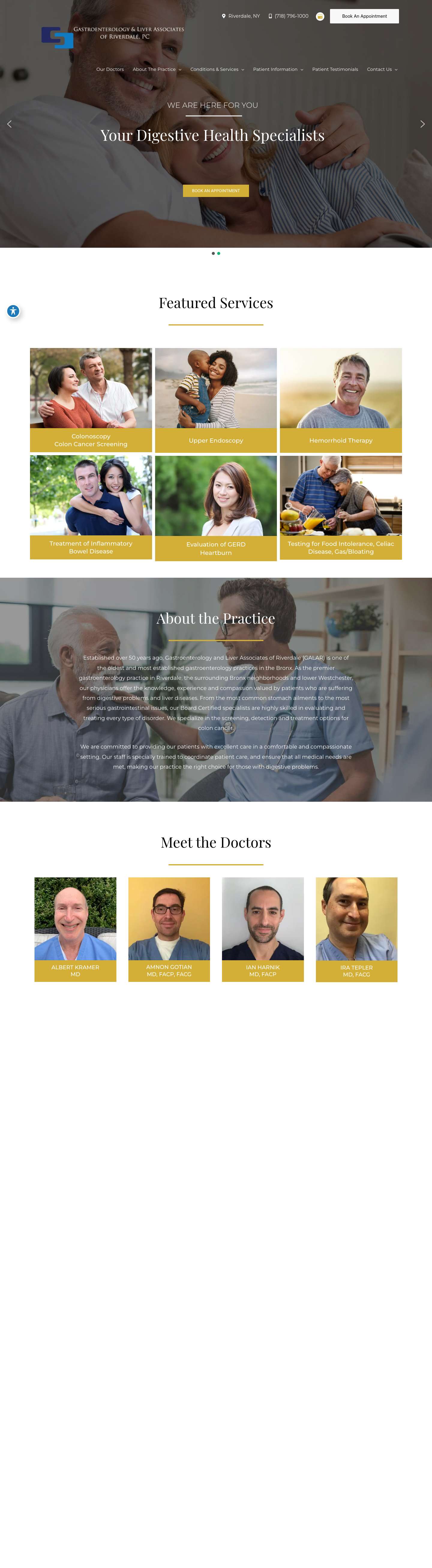 Gastroenterology & Liver Associates of Riverdale - Home - Full Screenshot