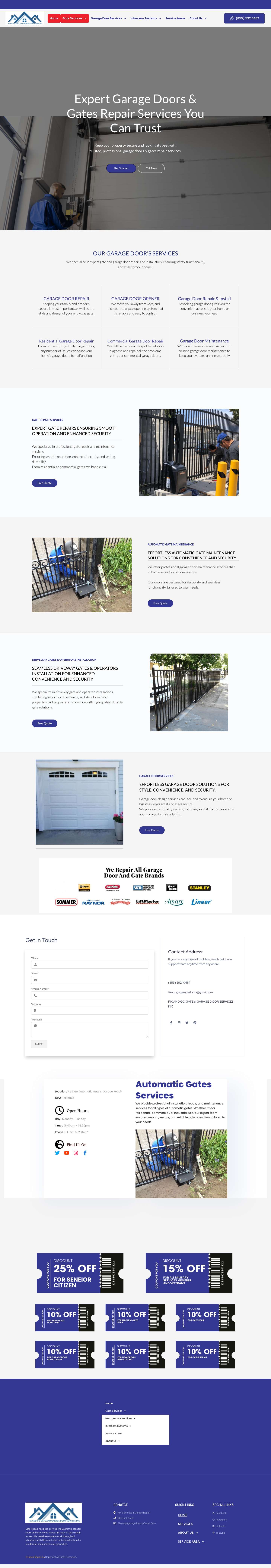 Home - Electric Gate repair Los Angeles - Full Screenshot