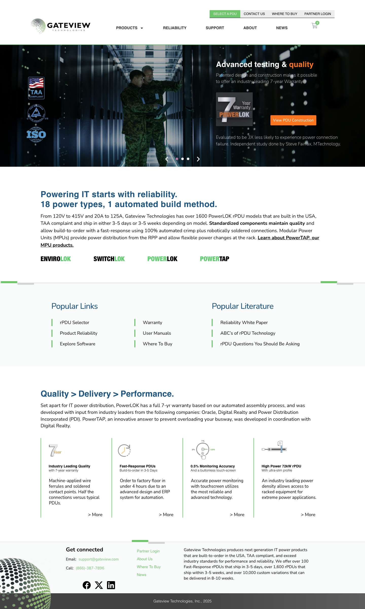 Gateview – Powering IT starts with reliability - Full Screenshot