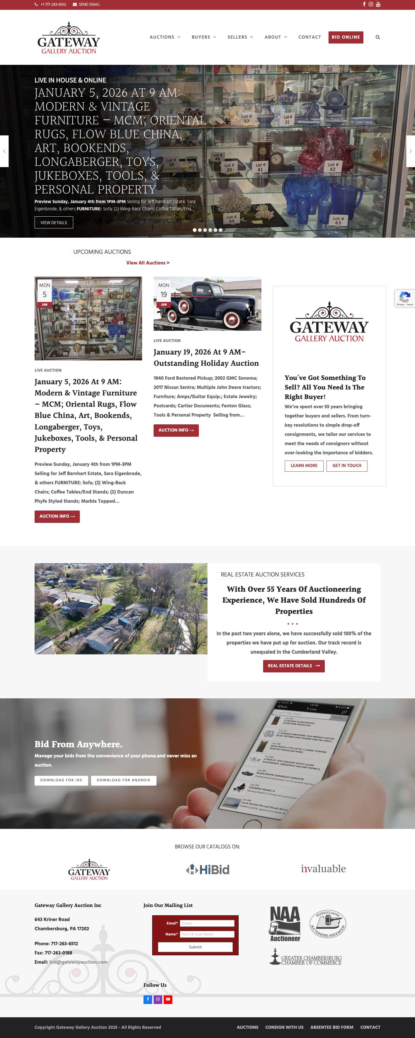 Home - Gateway Gallery Auction - Full Screenshot