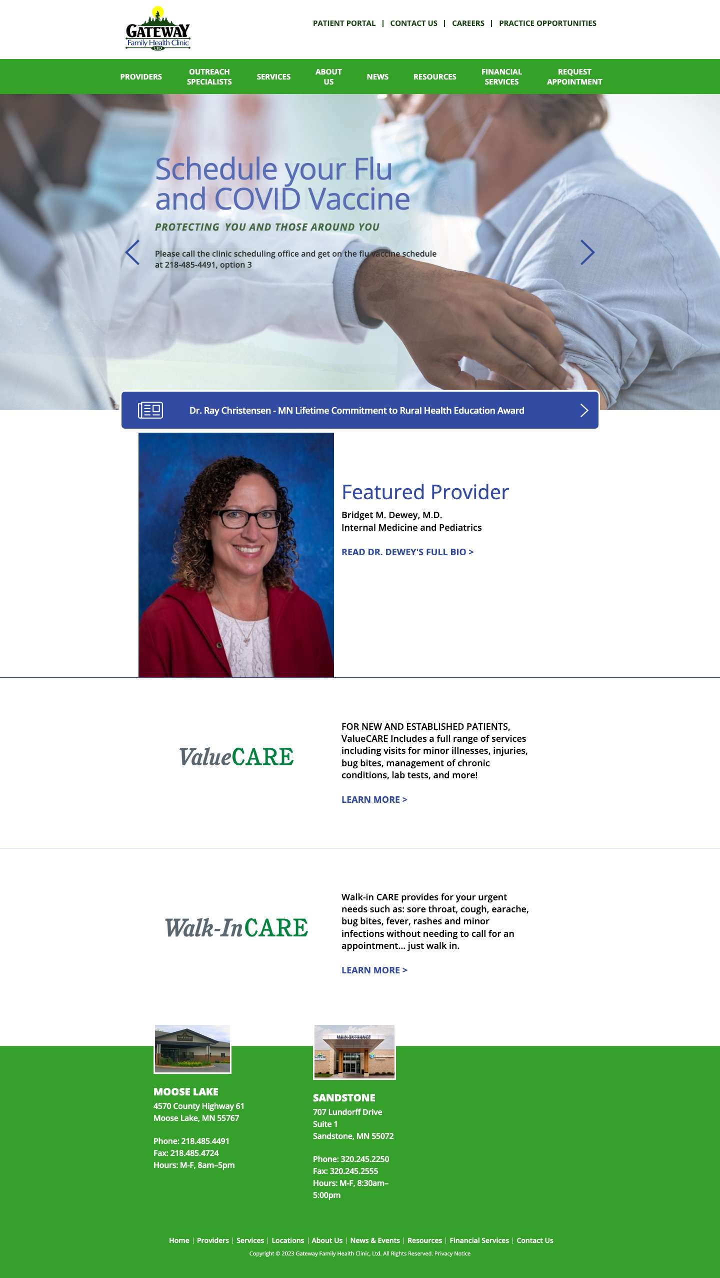 Gateway Family Health Clinic - Full Screenshot