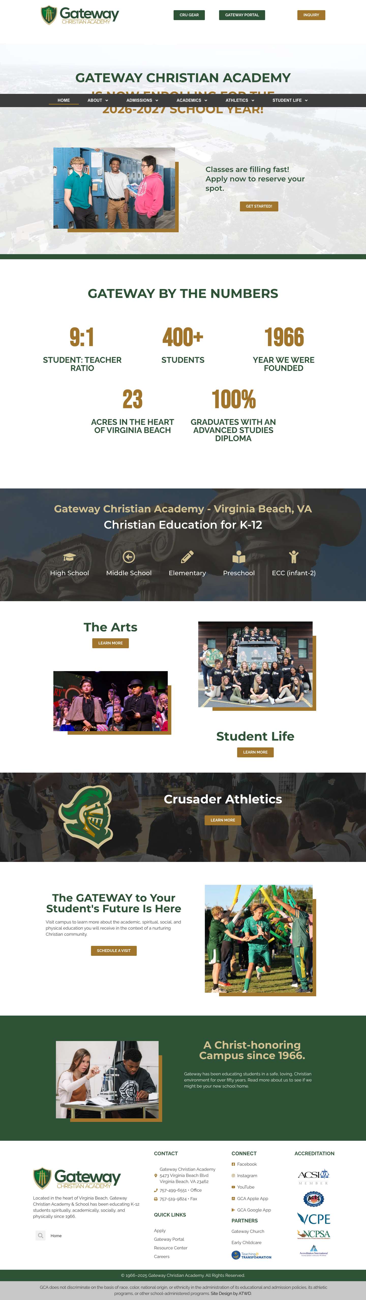 Gateway Christian Academy - Virginia Beach, VA 23462 - Full Screenshot