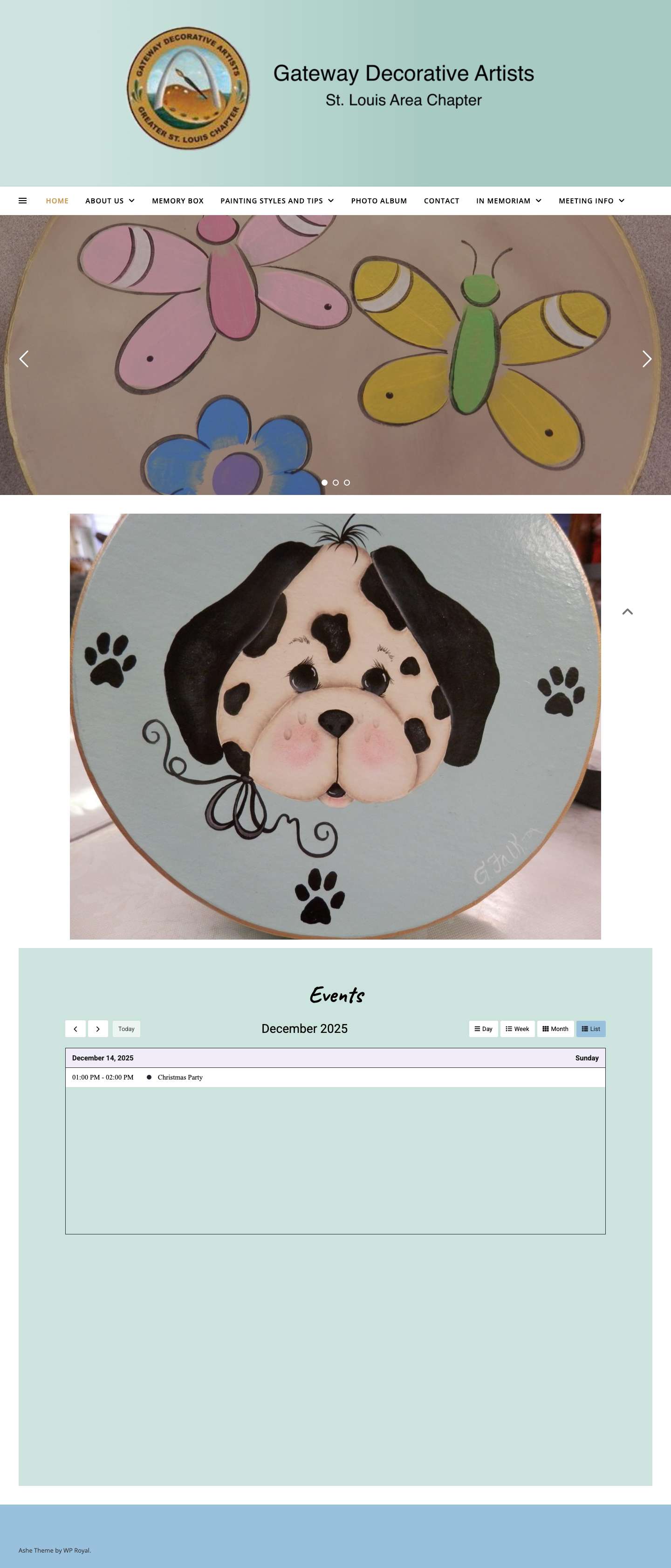 Gateway Decorative Artists – St. Louis Area Chapter - Full Screenshot