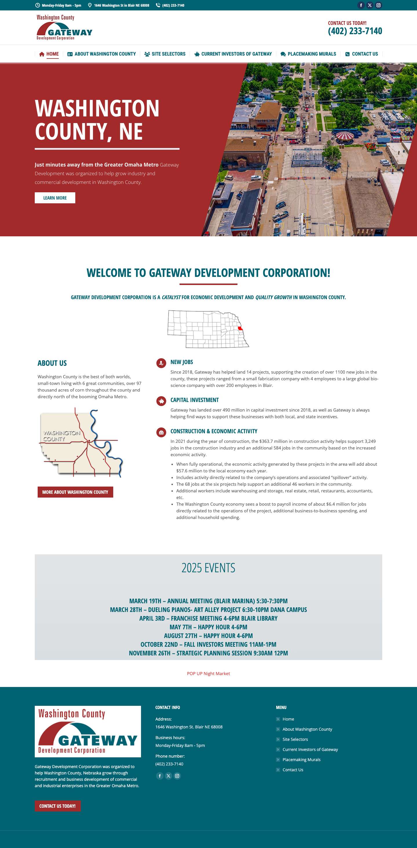 Business Development in Blair, NE | Gateway Development - Full Screenshot