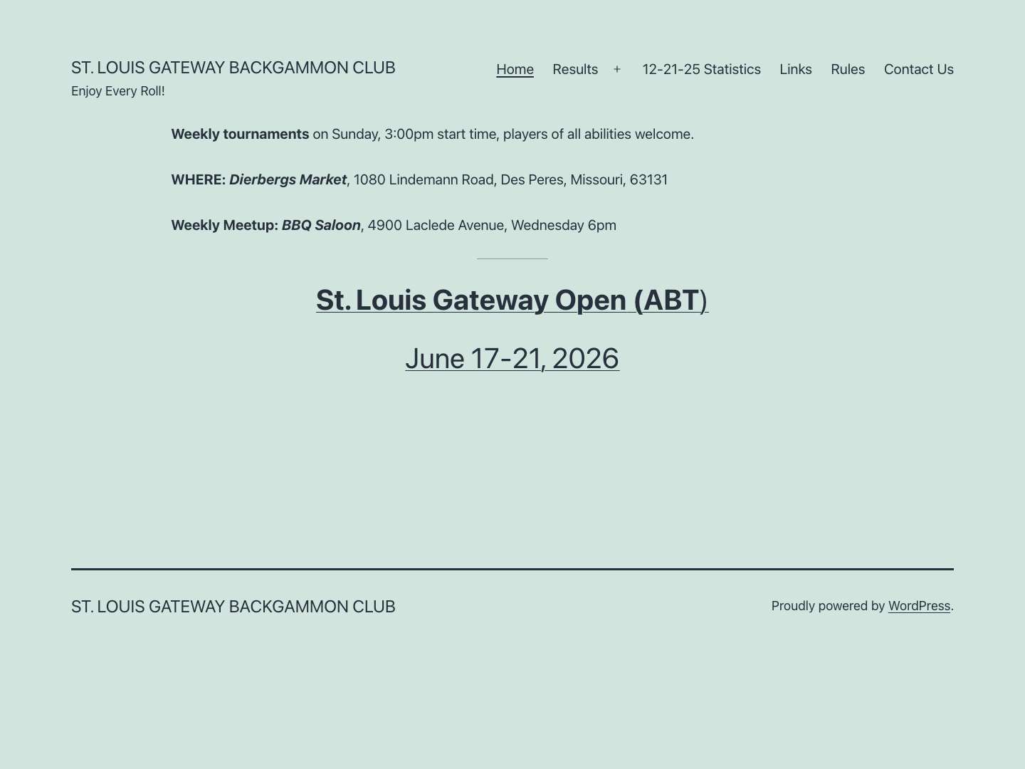St. Louis Gateway Backgammon Club – Enjoy Every Roll! - Full Screenshot
