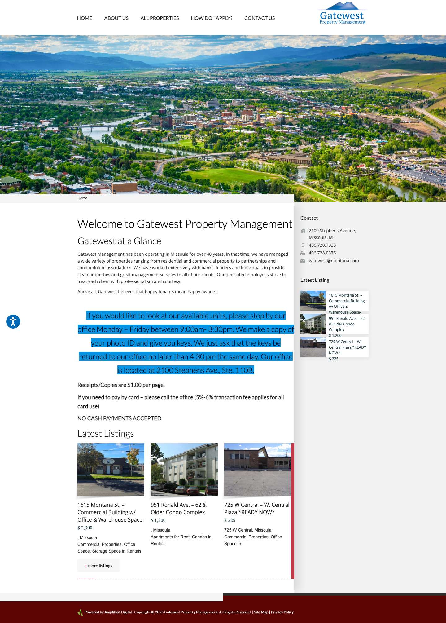 Gatewest Property Management | Missoula, MTGatewest Property Management | Property Management in Missoula, MT - Full Screenshot