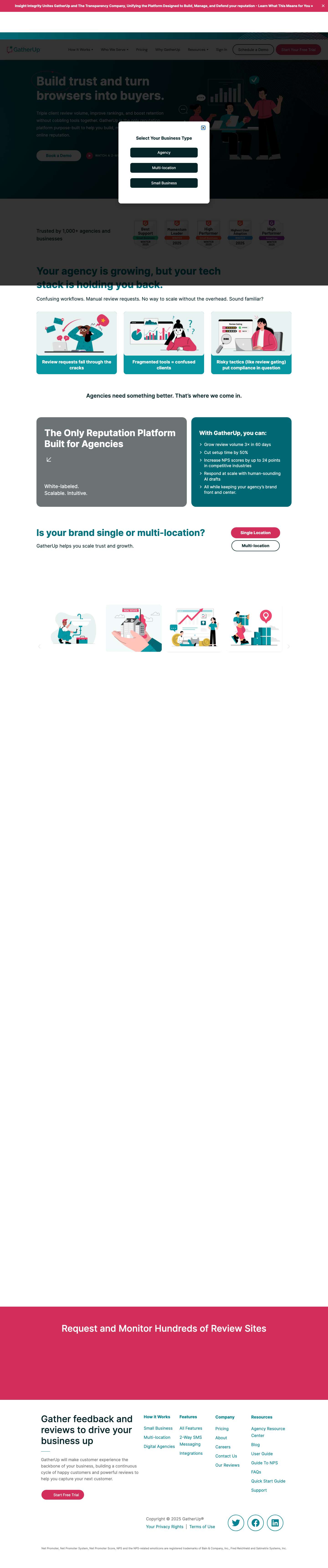 GatherUp Online Review Software & Turnkey Reputation Management - Full Screenshot