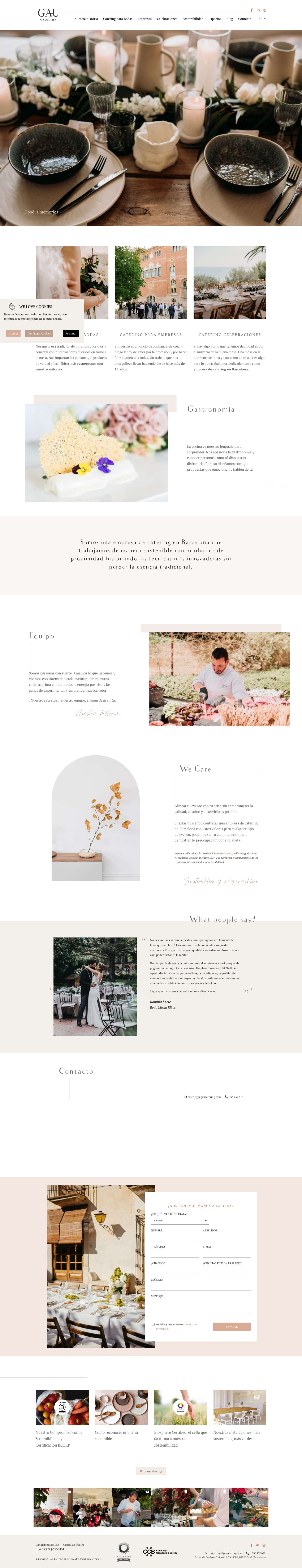 Empresa de Catering sostenible en Barcelona Empresa de Catering sostenible en Barcelona - Full Screenshot