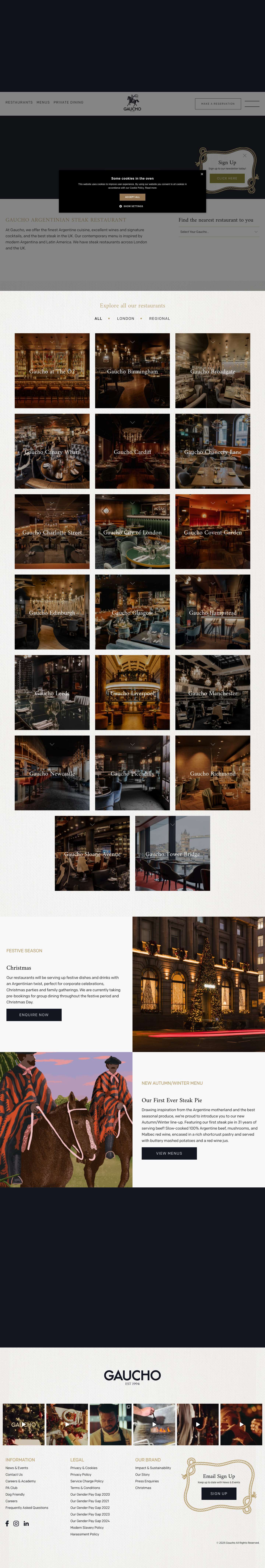 Gaucho | Argentinian Steak Restaurant | Premium Steak & Wine - Full Screenshot