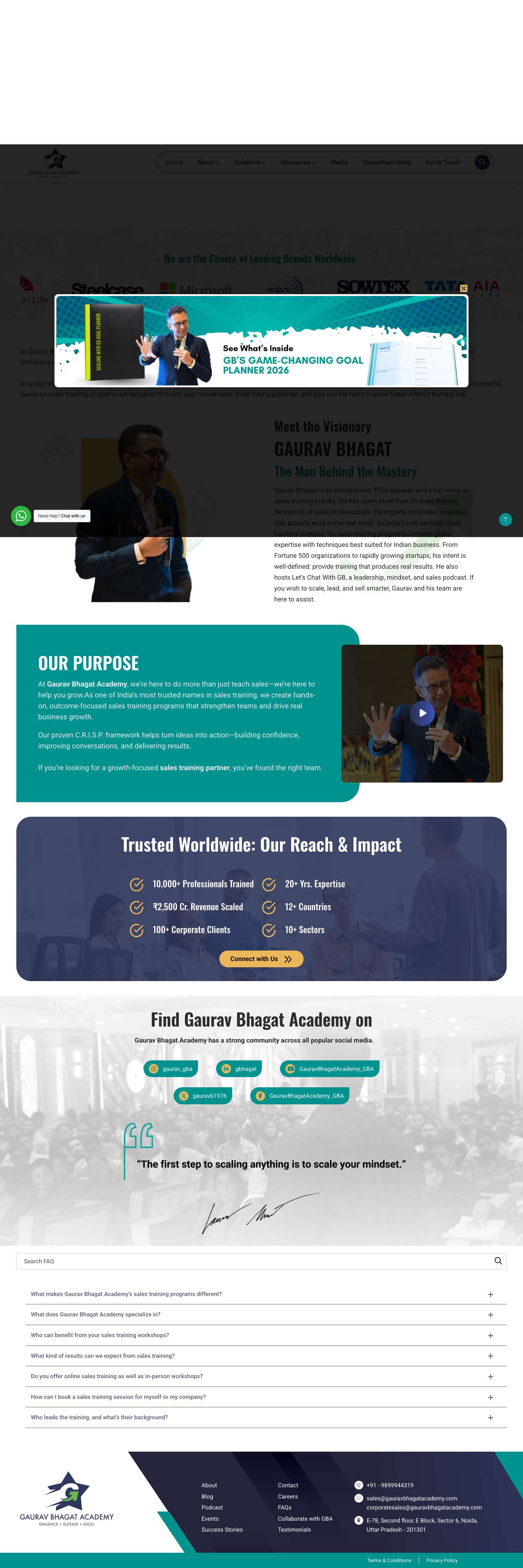 India’s Top Corporate and Sales Training Company - Full Screenshot