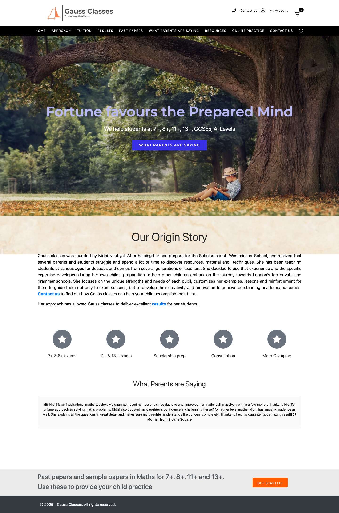 Gauss Classes – Education & School Advisor - Full Screenshot