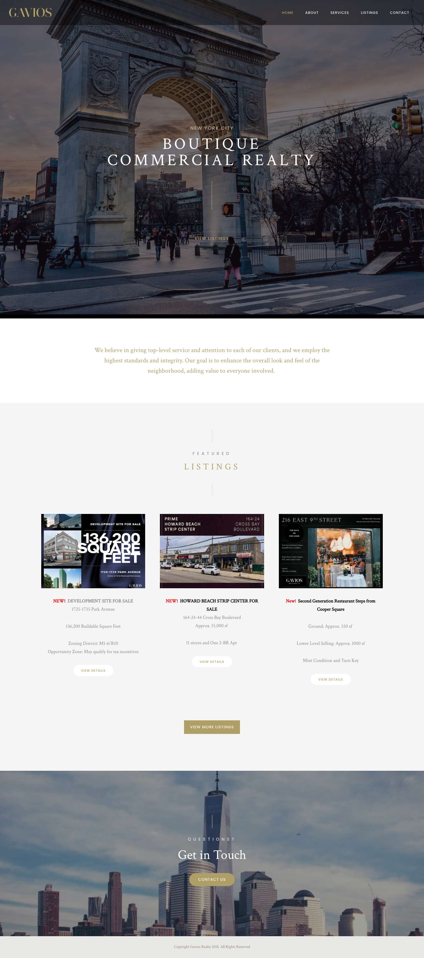 Gavios Realty Group, LLC – Commercial Real Estate in NYC since 2004 - Full Screenshot