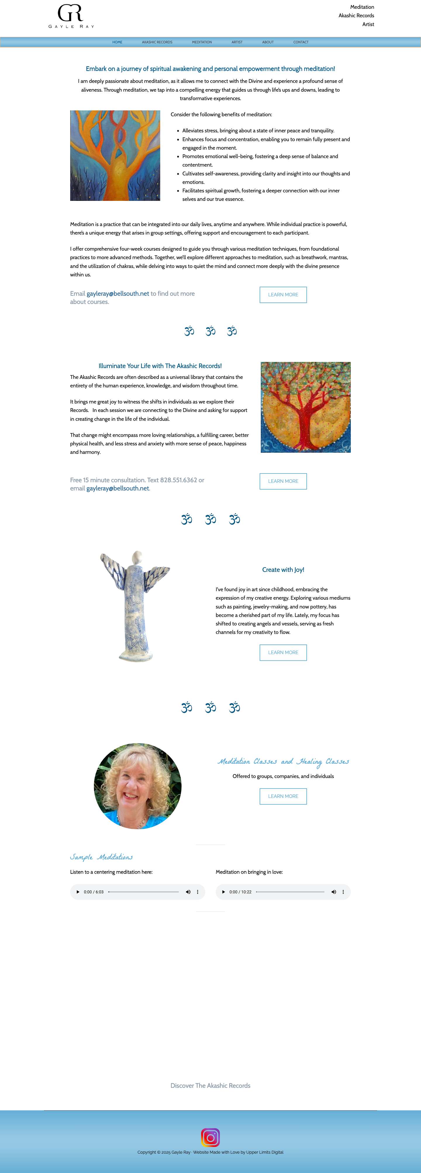 Gayle Ray Healing – Akashic Records & BioField Clearing Facilitator - Full Screenshot