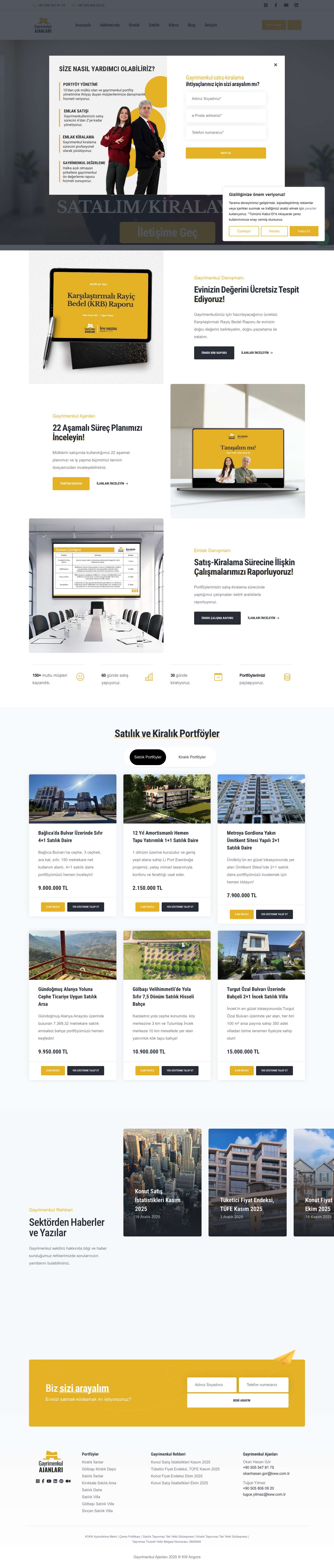 Anasayfa - Gayrimenkul Ajanları - Full Screenshot
