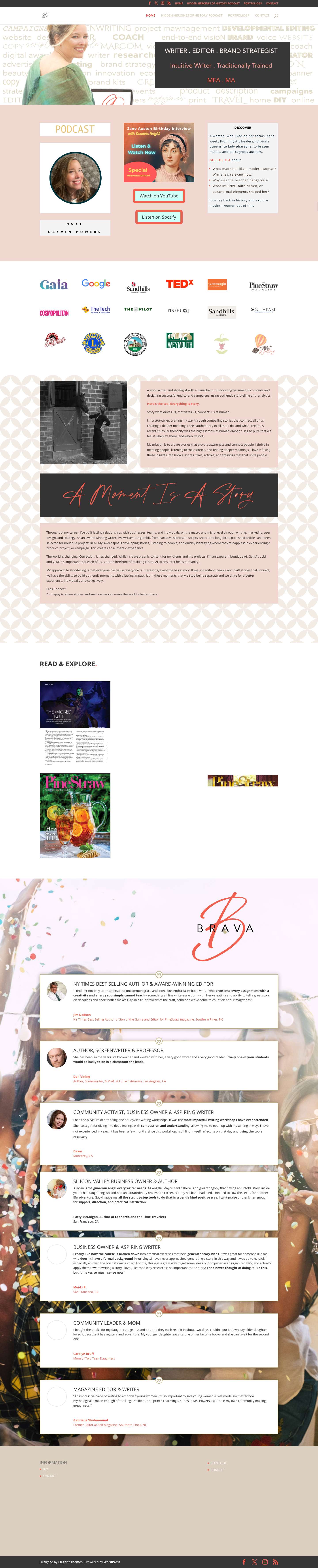 Home - Gayvin Powers - Writer, Editor and Brand Strategist - Full Screenshot