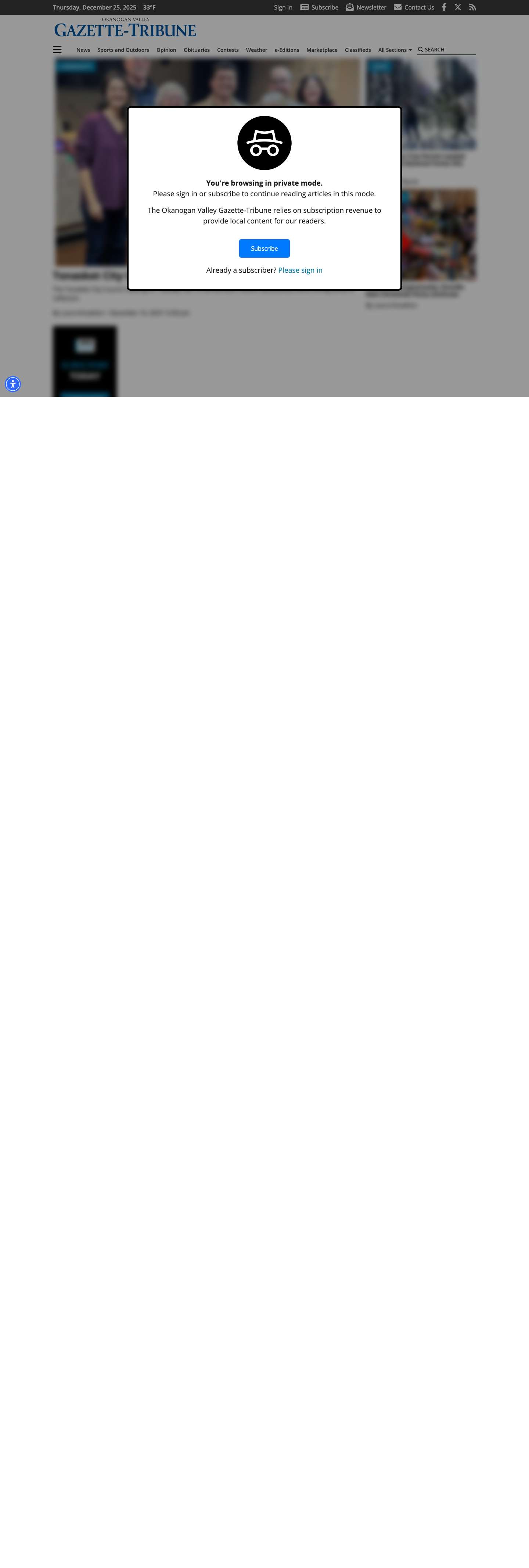 Home - Okanogan Valley Gazette-Tribune | Okanogan Valley NewsGazette-TribuneGazette-Tribune - Full Screenshot