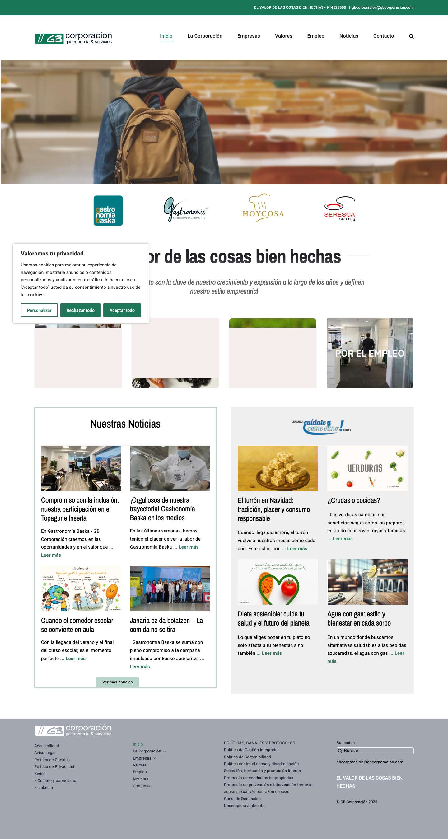 Inicio - GB Corporación - Full Screenshot