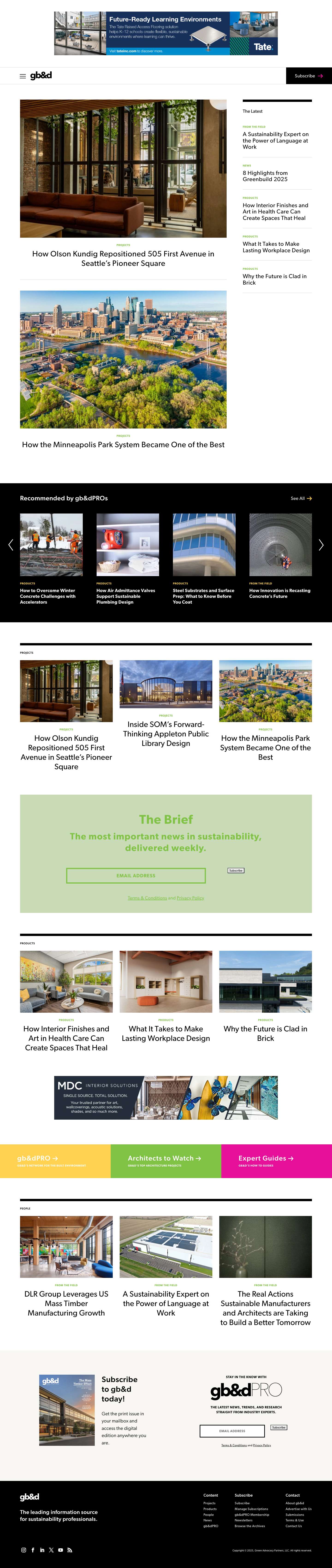 Home - gb&d magazine - Full Screenshot