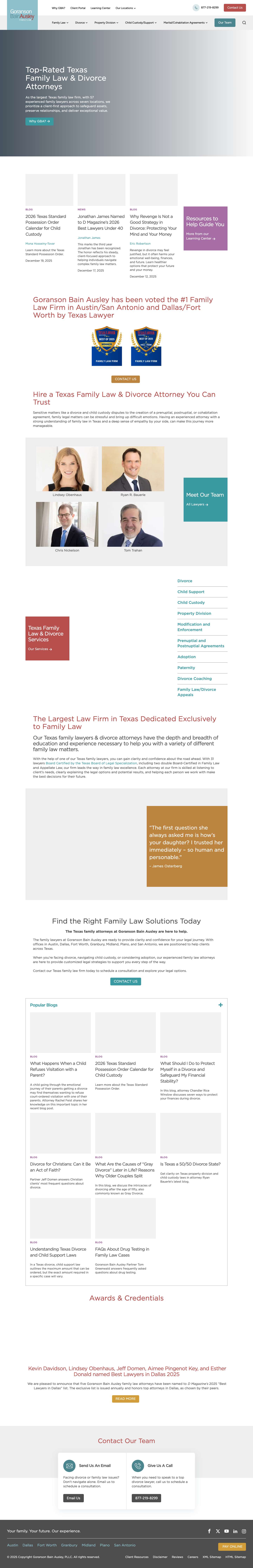 Texas Family Law & Divorce Attorney | Custody & Adoption Lawyers - Full Screenshot