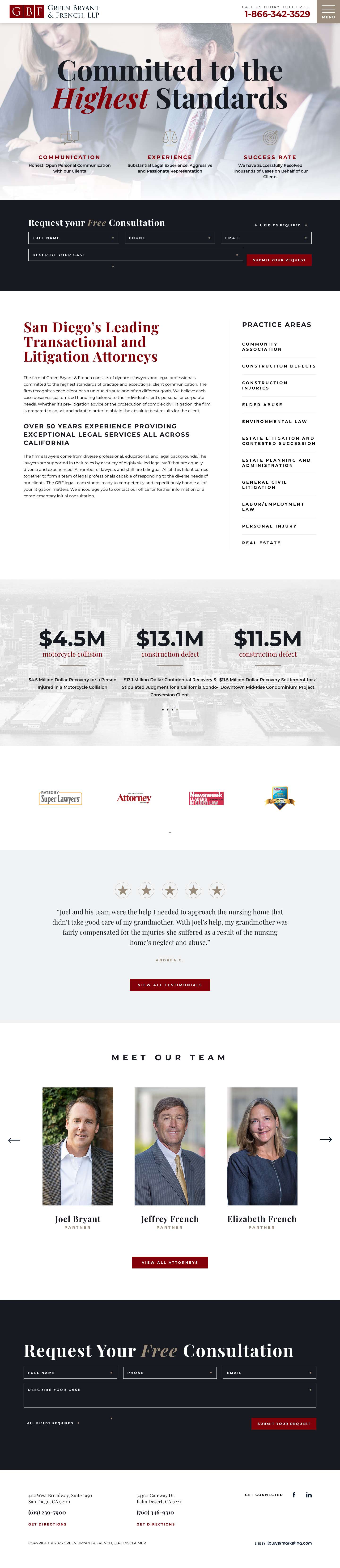 Green, Bryant & French, LLP - Full Screenshot