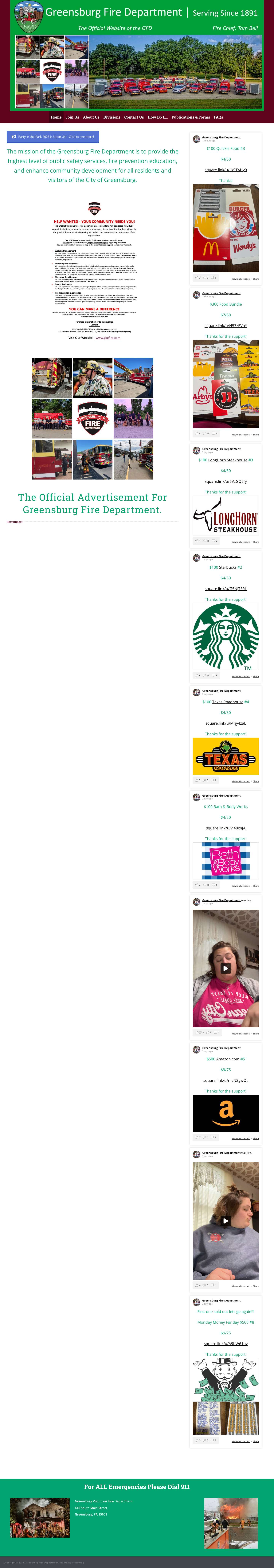 Greensburg Fire Department – What we do is not for a pat on the back – it’s about the mission and our membersComments Box SVG icons - Full Screenshot