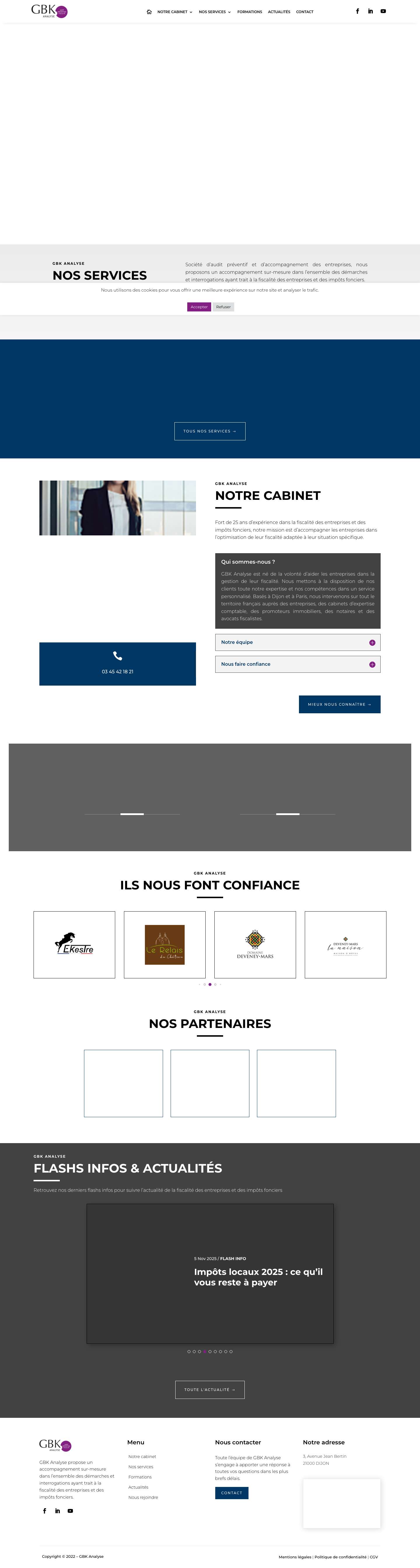 GBK Analyse | Fiscalité d'entreprise et impôts fonciers - Full Screenshot