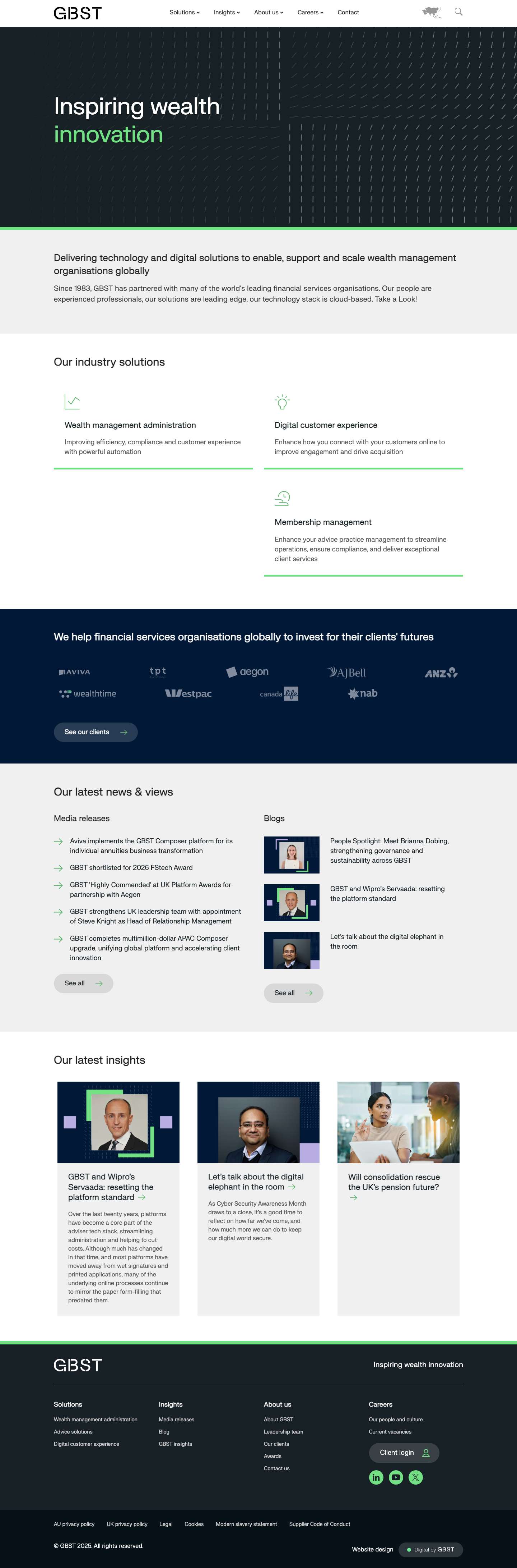 GBST – Technology solutions for the world’s leading wealth management and advice organisations - Full Screenshot