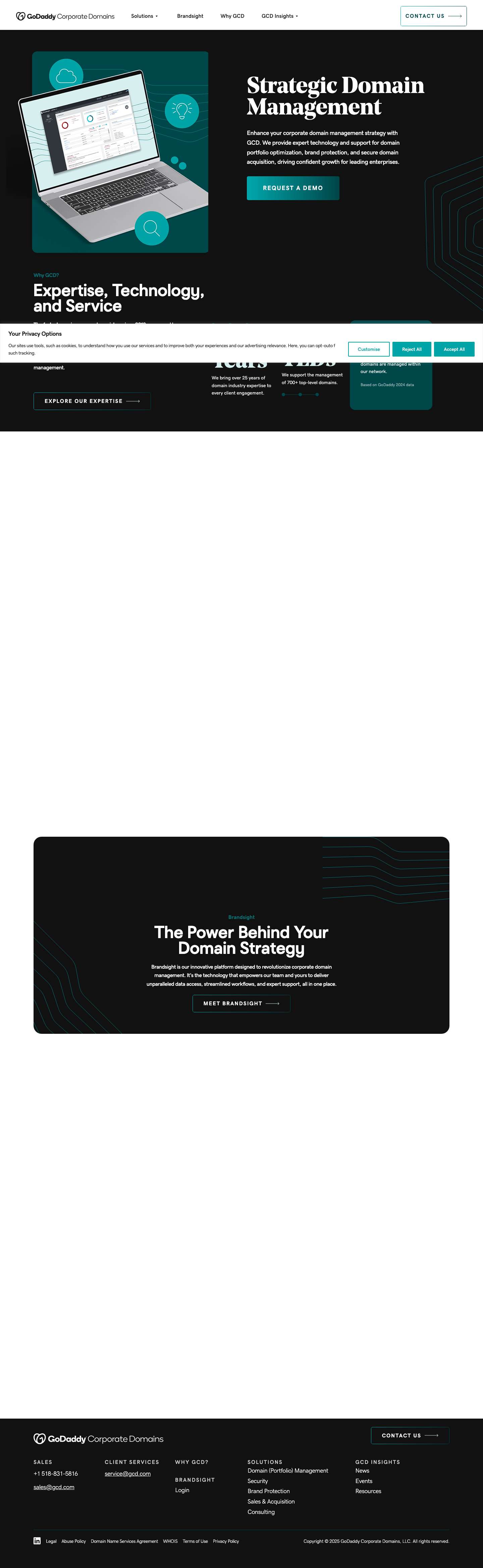 Home - GoDaddy Corporate Domains - Full Screenshot