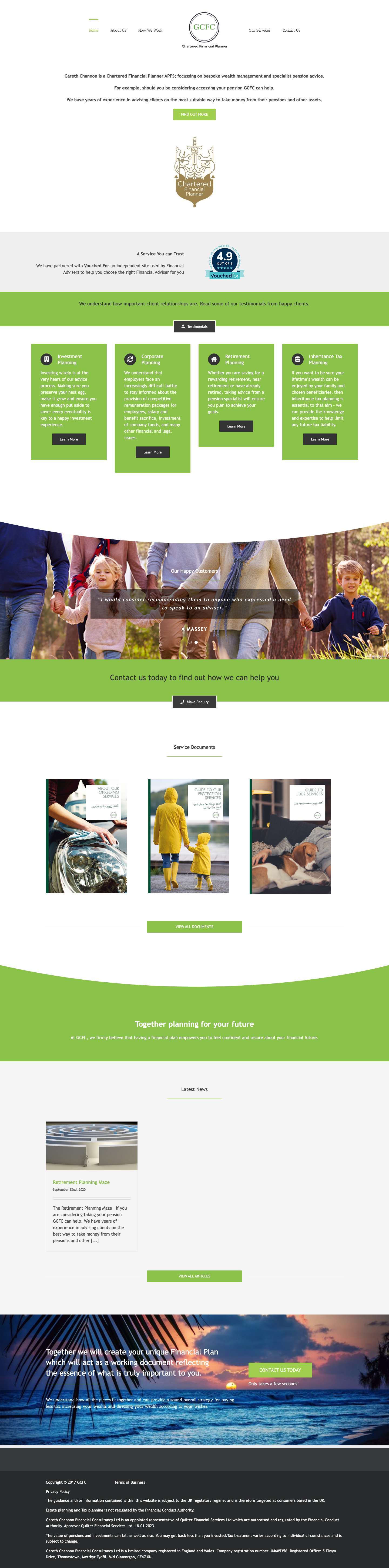 Financial Planner | GCFC | Cardiff, Newport, South Wales - Full Screenshot