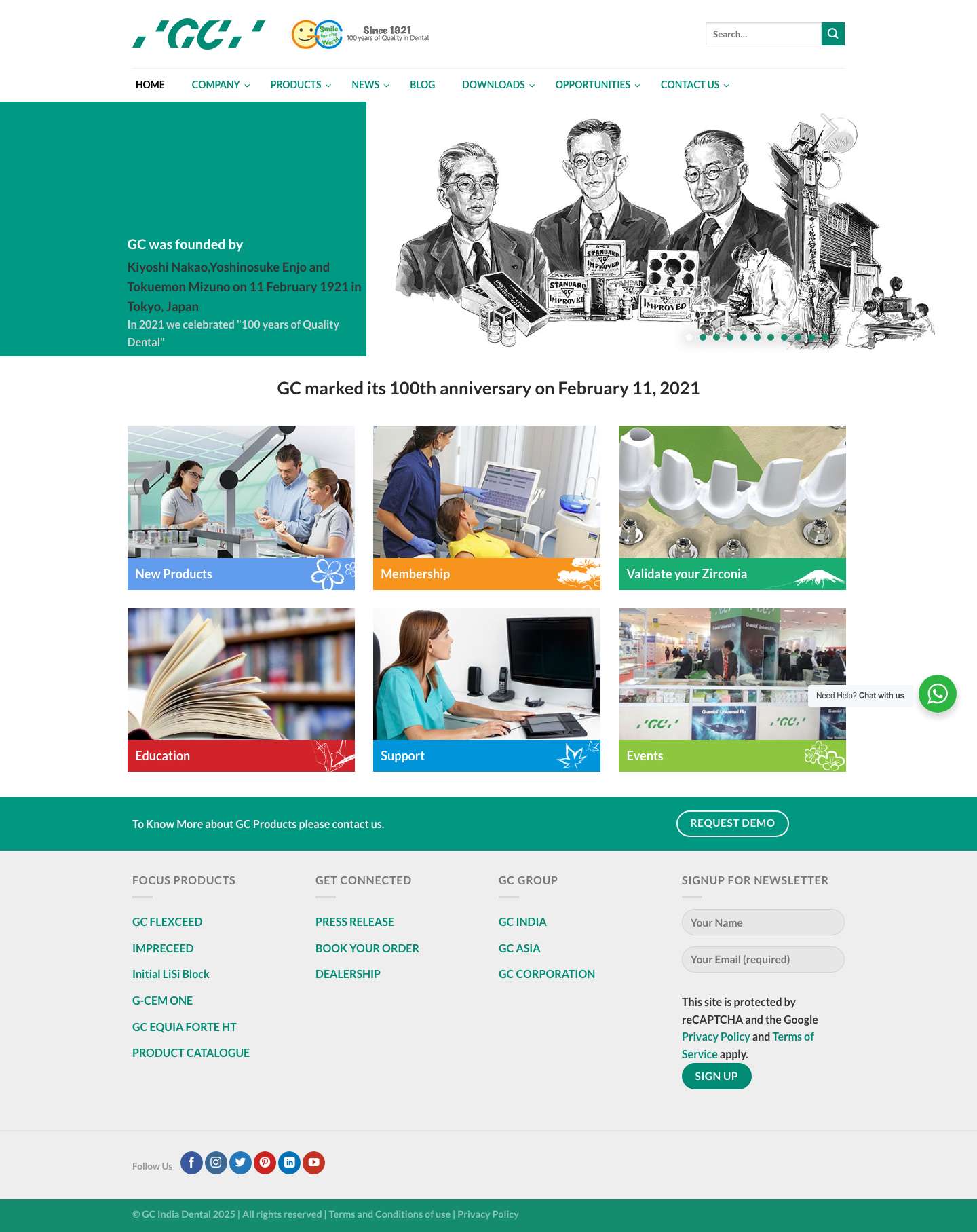 GC Dental India - GC Flexceed, GC Solare Sculpt , Universal Solare Bond, Tooth Mousse - Full Screenshot