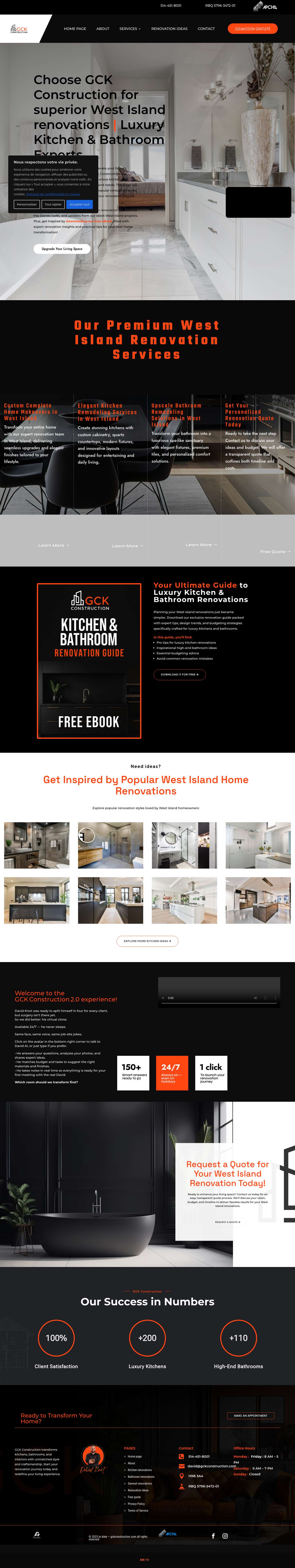 West Island Renovations | Luxury Kitchen & Bathroom Specialists - Full Screenshot