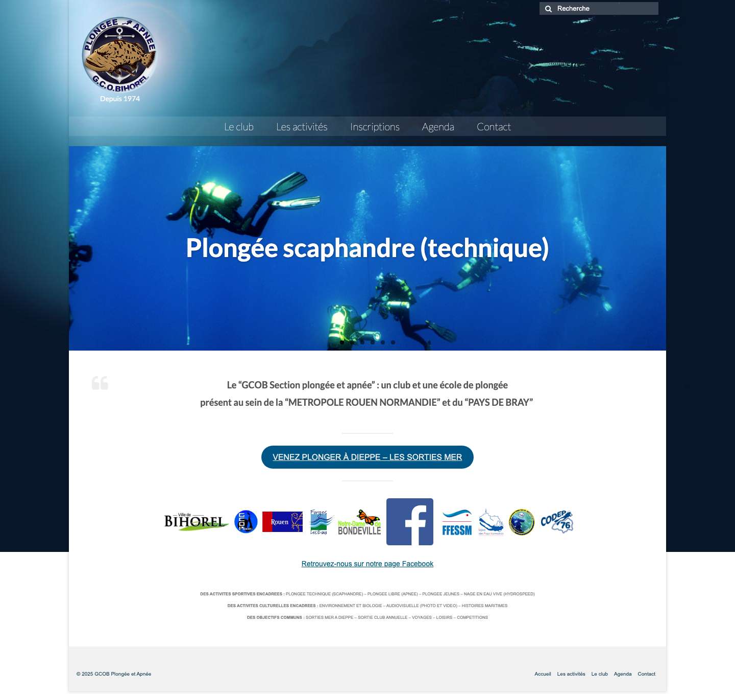 GCOB Plongée et Apnée – Bihorel — Notre dame de Bondeville — Mont Saint Aignan — Gournay en Bray — Métropole Rouen Normandie - Full Screenshot