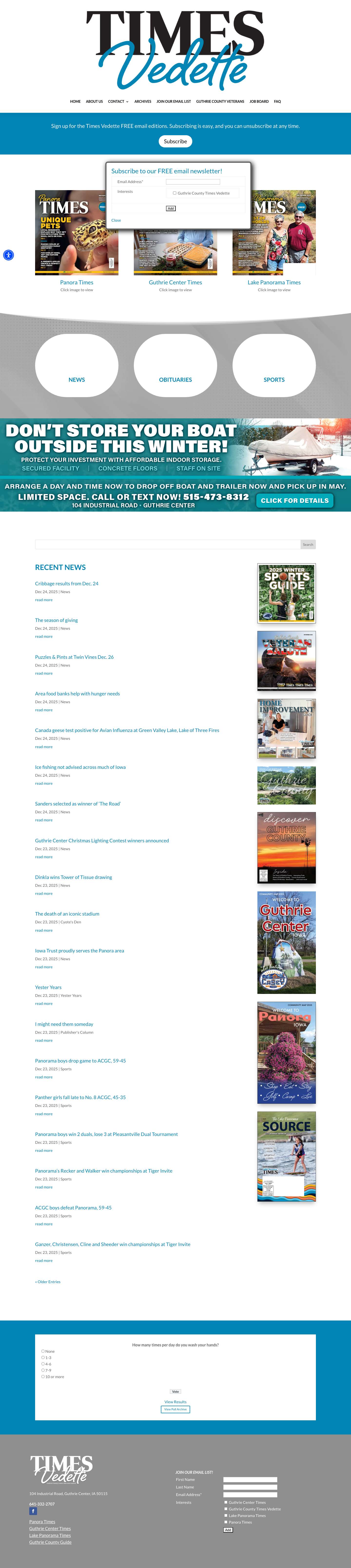 Home - Times Vedette - Full Screenshot