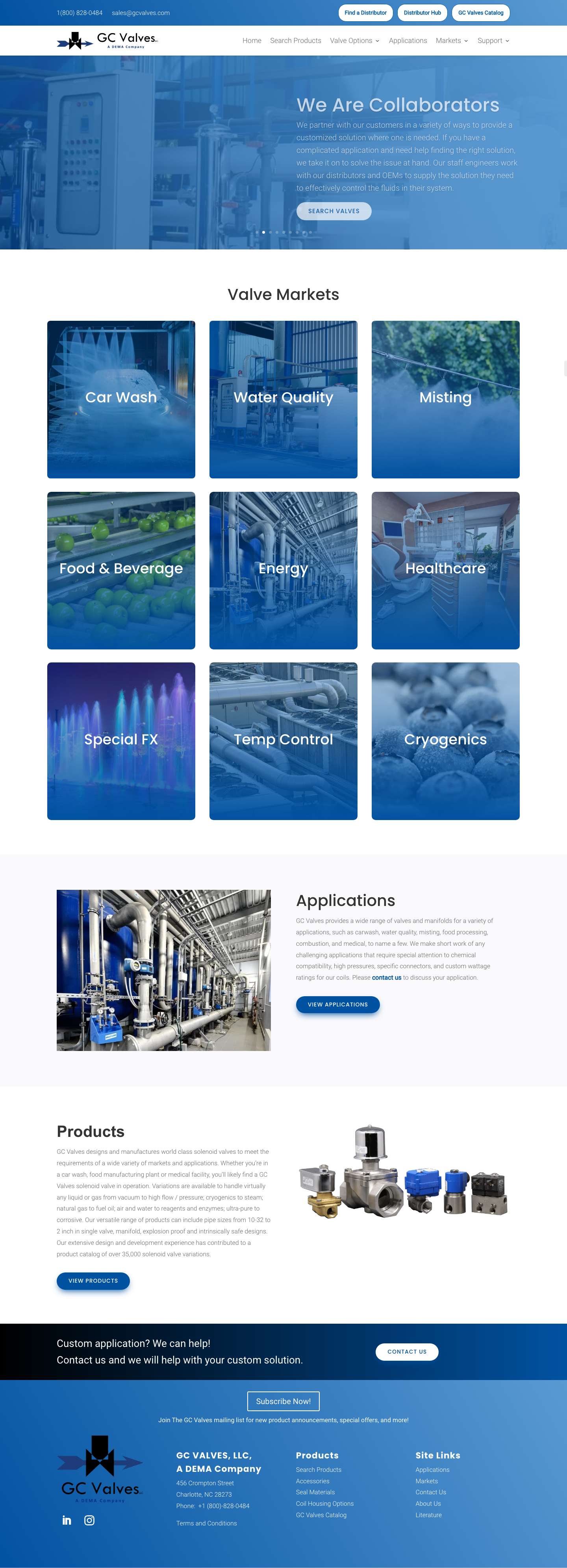 GC Valves - Solenoid Valves and Manifolds - Full Screenshot