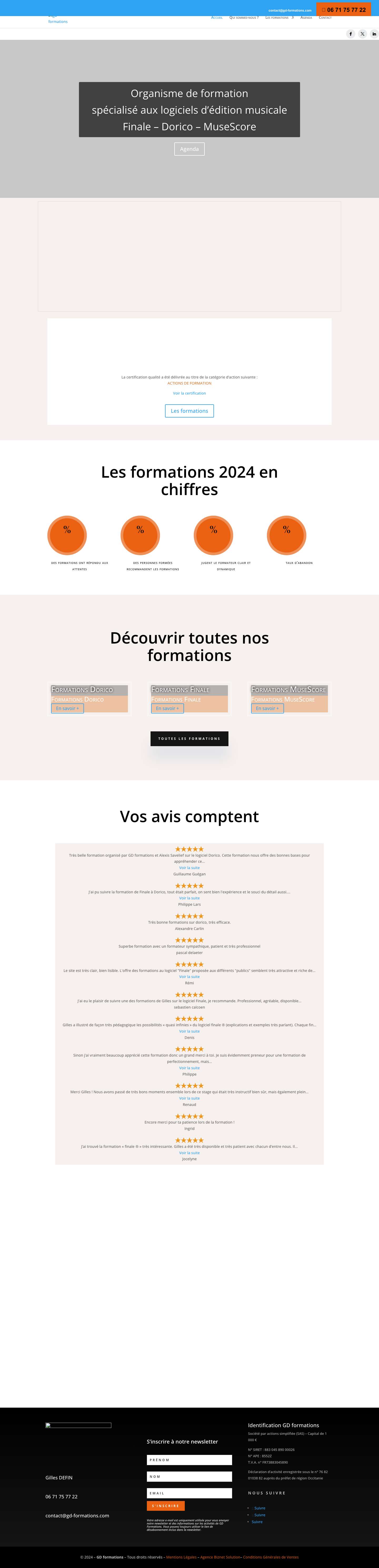 Accueil - gd formations - Full Screenshot