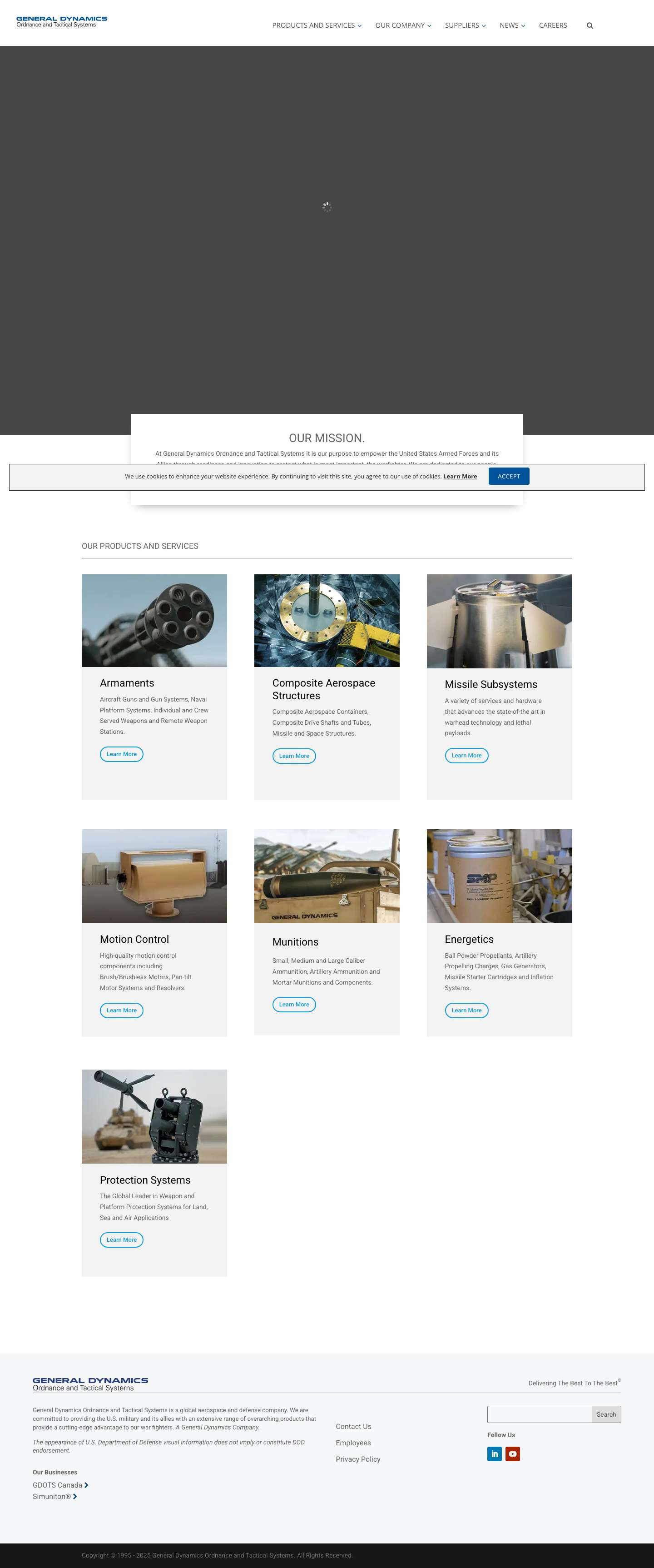 General Dynamics Ordnance and Tactical SystemsGeneral Dynamics Ordnance and Tactical Systems - Full Screenshot