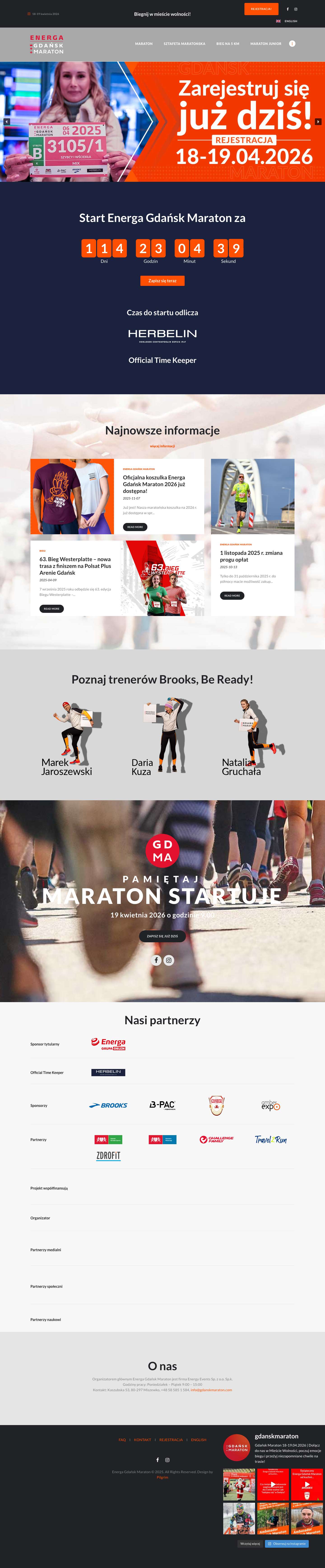 Energa Gdańsk Maraton – Biegnij w mieście wolności! - Full Screenshot