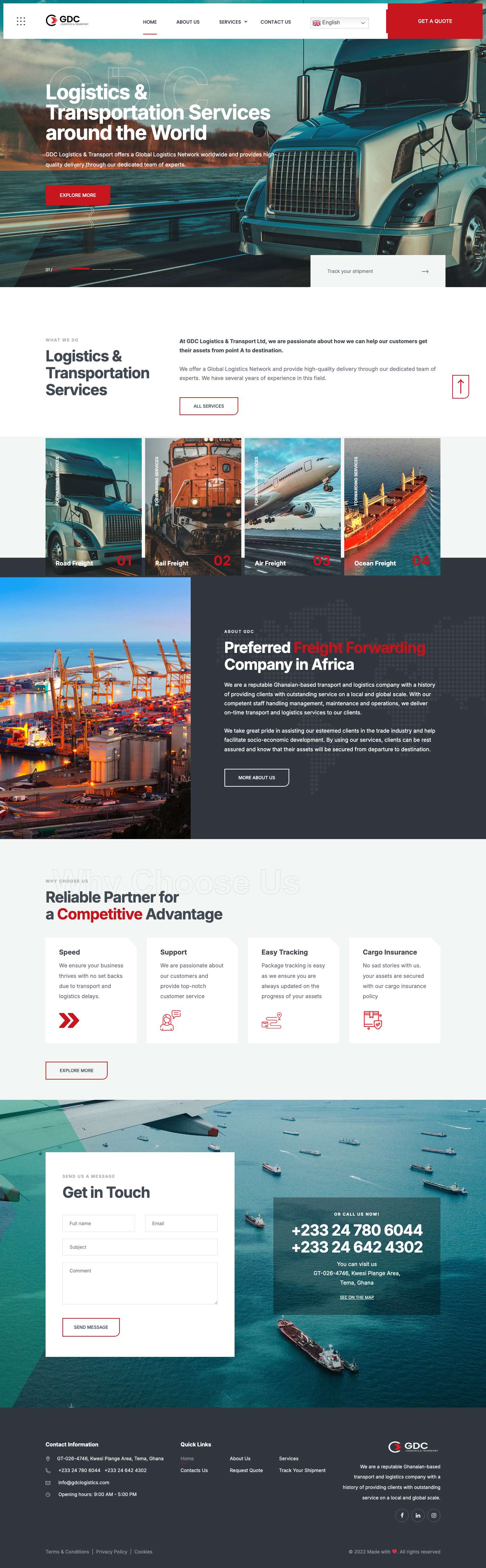 GDC LOGISTICS AND TRANSPORT - Full Screenshot