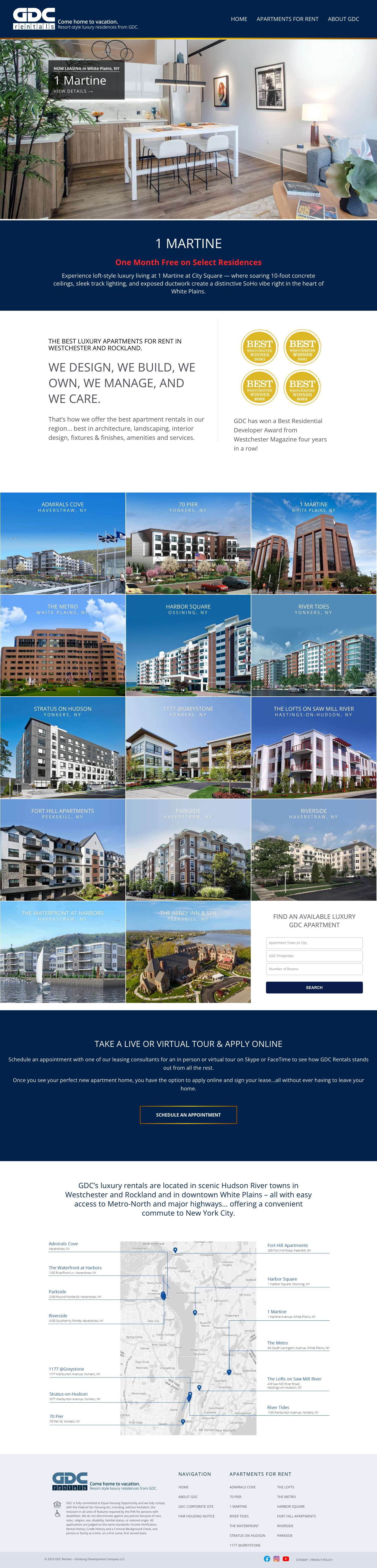 Luxury Apartments for Rent in Westchester and Rockland. - Full Screenshot