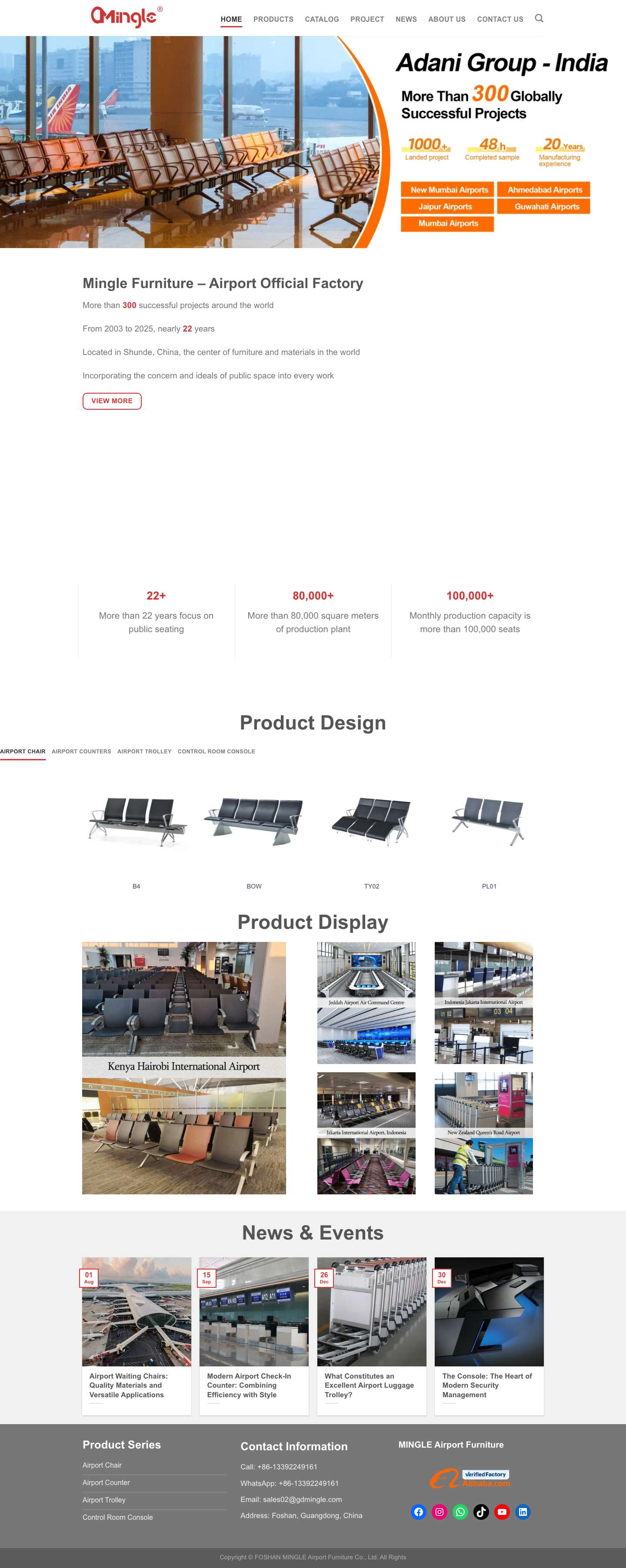 Home - Mingle Airport Furniture - Full Screenshot