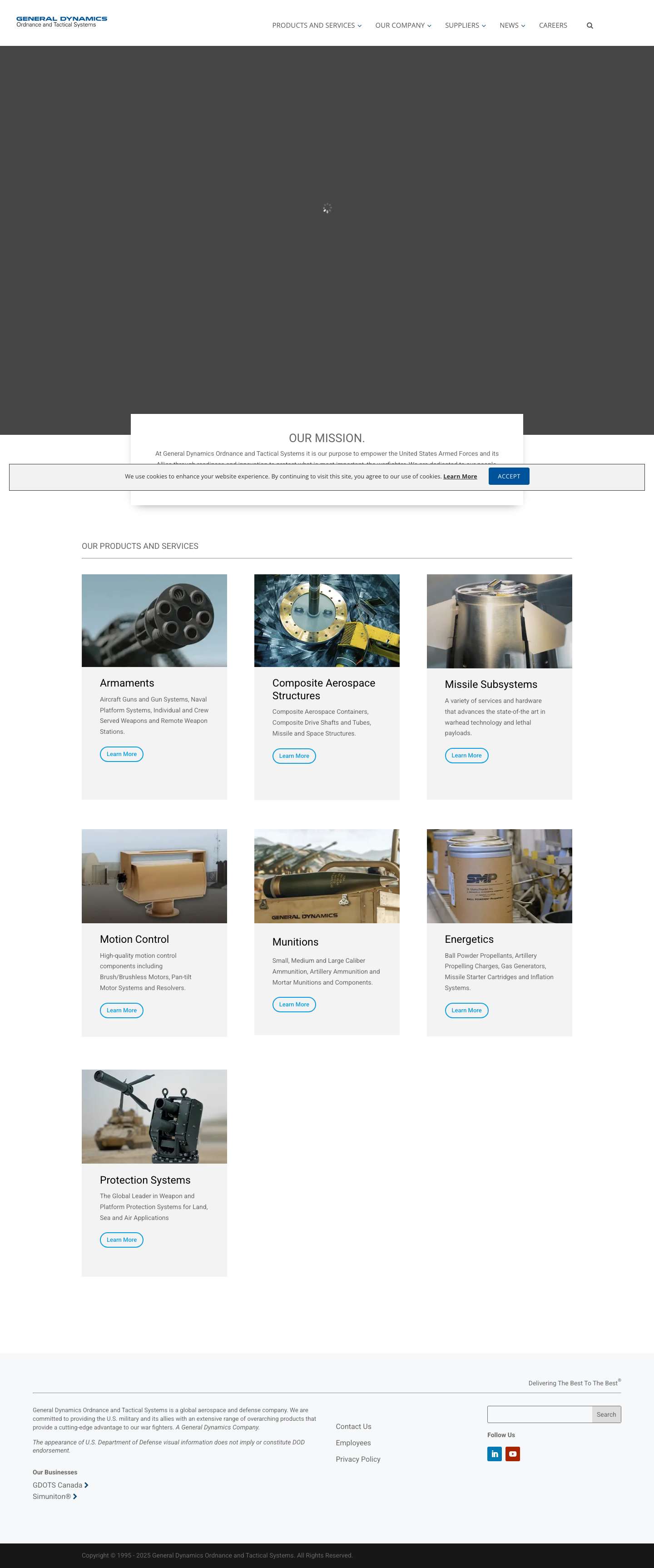 General Dynamics Ordnance and Tactical SystemsGeneral Dynamics Ordnance and Tactical Systems - Full Screenshot